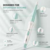 VGR V-596 Hair Curling Wand Hair Curler Ceramic Coated Barrel PTC Fast Heating 200C