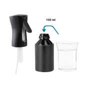 Bronson Professional Hair Spray Bottle Refillable Continuous Ultra Fine Water Mist - Black (150ml)