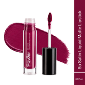 Power Beauty So Satin Liquid Matte Lipstick - Plum 06 (5.5 ml)