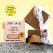 Soulflower Shining Sandalwood Soap for Protection & Tan Removal (100 g)