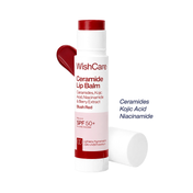 WishCare Tinted Ceramide Lip Balm with SPF50 PA++++ Kojic Acid & Niacinamide - Blush Red (5 g)