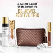 Lakme Bejewel Festive Trio  Liquid Lip - Cocoa Glow Eye Tint - Goddess and Setting Spray (4 pcs)