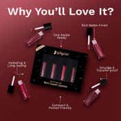 Pilgrim Matte Me Up! Mini 4 In 1 Liquid Lipstick - The Pink Sin (4 pcs)