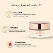 BiE Plumped! Plumping Serum with Collagen,Stem Cells & Geranium Oil for Hydrated & Smooth Skin (20g)
