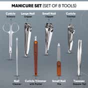 VEGA Manicure Pedicure Set Nail Scissors Grooming Kit Pack of 8 (MS-08)