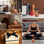 Seva Home Heirloom Large Berries Rose Gold Candle
