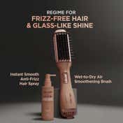 Bblunt Tarini Frizz-Control Hair Spray (100 ml) Paired with Wet-to-Dry Smoothening Brush for Glass-Like Shine