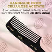 Vega Handcrafted General Grooming Hair Comb Made with Cellulose Acetate (HMBC-203)
