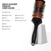Denman Head-Hugging Hot Curl Brush 43mm Dhh3 - Orange