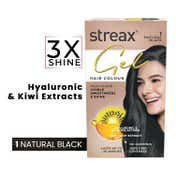 Streax Gel Hair Color for Women - Natural Black 1 (150 ml)