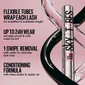 Maybelline New York Lash Sensational Sky Tubes Tubing Mascara Extension Like Length 24H Wear (7 ml)