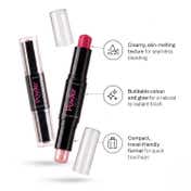 Power Beauty Dream Duo Stick Blush + Highlighter - Mauve Pink Blush & Silver Highlighter (9.4 g)