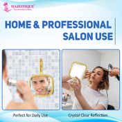 Majestique Double-Sided Magnifying Makeup Mirror 1X & 10X - Golden