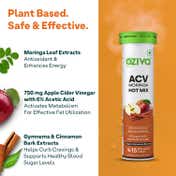 Oziva ACV Moringa Hot Mix Craving Control - Apple cinnamon (15 Effervscent Tablets)
