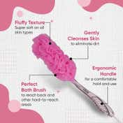 VEGA Luxury Long Handle Bath Brush for Men & Women Body Scrubber for Dead Skin Exfoliator (BA-1/2N)