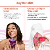 Foxtale Date Night Glow Duo Skin Radiance + Cherry-Collagen Clay Mask with Headband (3 pcs)