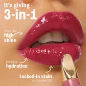 Lakme 9to5 Hya Beach Edit Lip Gloss Stain Hydrating Long Lasting SPF 15- 6 Raspberry Sorbet (10 ml)