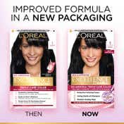 LOreal Paris New Excellence Creme Hair Color With Hyaluronic Acid, 1 Black, (100gm + 72ml)