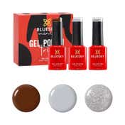 BLUESKY Mini Trio Gel Nail Polish Set UV-LED Required - Olive Green Mauve & Wine Red (3 pcs)