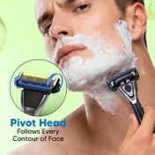 LetsShave Pro 6 Maxxx world’s 1st 6 blade razor for men Precision Back Blade Razor Handle for Men