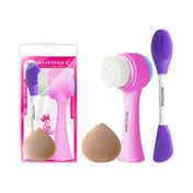 Majestique 3-in-1 Skin Care Set with Cleansing Brush & Makeup Sponge (3 pcs)