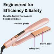 Ktein Hair Straightener - Wide Plate Flat Iron for Damp & Dry Hair with 4 Temperature