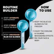 House of Beauty Ice Globe Blue-Puffy Eyes, Face Lifting, Digital Eyes Stress Reduction (1 Pair)
