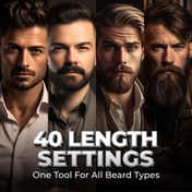 Beardo Chrome Beast Multipurpose Trimmer Kit for Men 90 Min Runtime 40 Length Adjustments Shaver Black