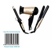 Vega Miss Versatile Styling Set Straightener, Curler & Dryer Gift Combo for Women Black (VHSS-03)