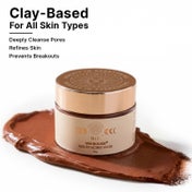 BiE Vin Rouge Face Mask for Mild Exfoliation with Moroccan Rhassoul & Vitamin E (50 g)