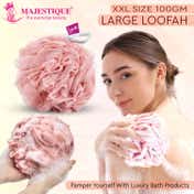 Majestique Luxury Bathing Round Loofah 3xRicher Lather Bath Sponge - Pink