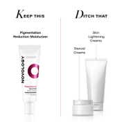 Novology Pigmentation Reduction Moisturiser for Dark Spots,Acne Marks & Blemishes,Dermat Tested (50g)