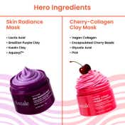 Foxtale Date Night Glow Duo Skin Radiance + Cherry-Collagen Clay Mask with Headband (3 pcs)