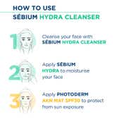 Bioderma Sebium Hydra Face Wash  for Oily, Acne-Prone Skin with 24 H Hydration (200ml)