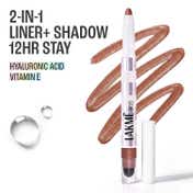 Lakme 9To5 Hya Glam Liner + Shadow Eye Duo With Hyaluronic Acid & Vitamin E - Velvet Bronze (1.8 g)