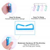 Bronson Professional Nail Brush For Pedicure Scrubbing Cleaner Brush - Color May Very (2 Pcs)