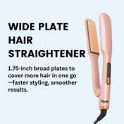 Ktein Hair Straightener - Wide Plate Flat Iron for Damp & Dry Hair with 4 Temperature