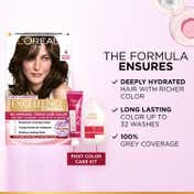 LOreal Paris New Excellence Creme Hair Color With Hyaluronic Acid, 4 Natural Brown, (100gm + 72ml)