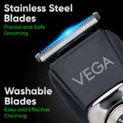 Vega 9 in 1 Pro Multi Grooming Trimmer for Men 150 Runtime 120 Min Charge USB Type C VHTH-32