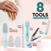VEGA Pedicure Tools for Men & Women Foot Care Set for Dead Skin & Callus Removal Set of 8 (PDS-08)