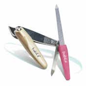 Babila Set of Cuticle Nail Clipper & Nail File with Trimmer NCFT-V98 (2 pcs)