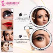 Majestique Magnifying Round Mirror with Key Chain