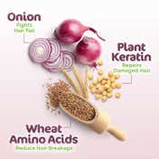 Mamaearth Onion Shampoo with Plant Keratin (180 ml) Contains Vitamin E & Keratin