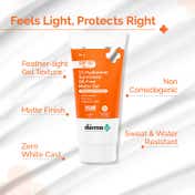 The Derma Co 1% Hyaluronic Sunscreen Oil-Free Matte Gel SPF 50 (80 g)
