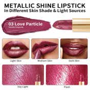 Oulac Metallic Shine Lipstick - 03-Love Particle (4.3 g)