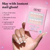 RENEE Stick On Nails - French Nails 14 (Pack of 30)