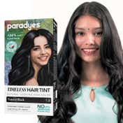 Paradyes Timeless Permanent Creme Hair Colour for Grey Coverage - 1.0 Natural Black (160 g)