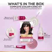 LOreal Paris New Excellence Creme Hair Color With Hyaluronic Acid, 3 Darkest Brown, (100gm + 72ml)