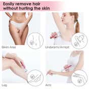 SEMINO 5 in 1 Portable Electric Shaver Razor Trimmer Set for Women - Pink