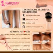 Majestique Tanner Body Brush for Self Tan & Body Glow - Golden